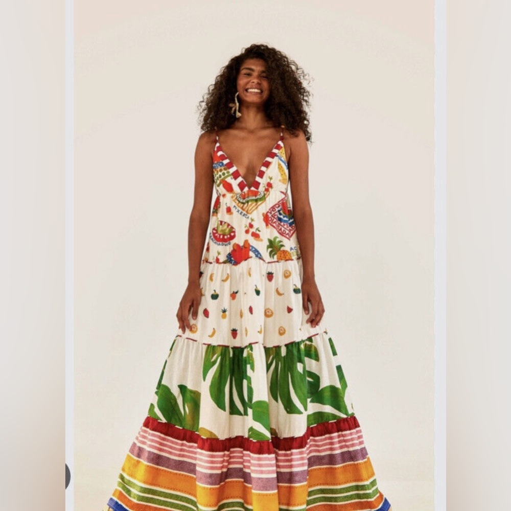 Farm Rio Mixed Picnic Maxi dress New no tags